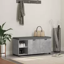 Koridoriaus suolas su pagalve Betono Pilka 100 x 38 x 46 cm
