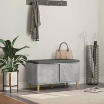 Koridoriaus suolas su pagalve Betono Pilka 80 x 38 x 46 cm