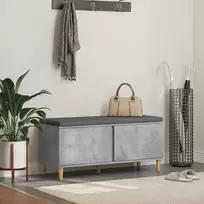 Koridoriaus suolas su pagalve Betono Pilka 100 x 38 x 46 cm