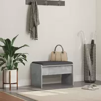 Koridoriaus suolas su pagalve Betono pilka 63 x 38 x 40 cm