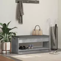Koridoriaus suolas su pagalve Betono Pilka 103 x 38 x 45 cm