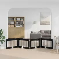 Šunų vartai su stovais 4 pcs Juodojo ąžuolo 100 x 60 cm