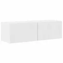 TV sieninė spintelė Blizgus baltas 98 x 31 x 29,5 cm