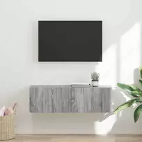 TV sieninė spintelė Pilkas Sonoma 98 x 31 x 29,5 cm