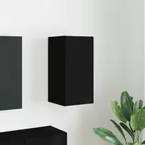TV sieninė spintelė Juoda 30 x 31 x 60 cm Apdirbta mediena