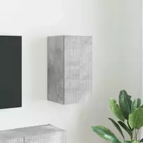 TV sieninė spintelė Betoninė 30 x 31 x 60 cm Apdirbta mediena