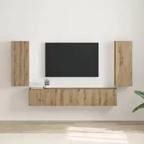 TV sieninė spintelė 2 pcs Meistrų ąžuolas 30 x 31 x 80 cm