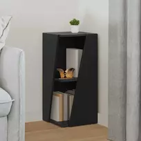 Šoninis lentynas Juoda 33 x 32 x 70,5 cm Apdirbta mediena