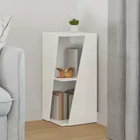 Šoninis lentynas Aukštai blizganti balta 33 x 32 x 70,5 cm