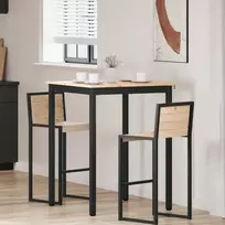 Baro stalas Natūrali 80 x 80 x 105 cm Kietos pušies mediena
