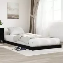 Grindų lovos rėmas Juodas ąžuolas 75 x 190 cm Apdirbta mediena