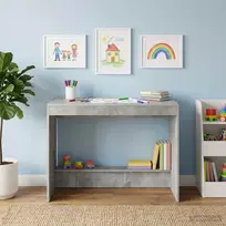 Lovos stalas Betono pilka Apdirbta mediena 100 x 45 x 75 cm
