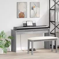 Klaviatūros stovas Pilkas Sonoma 120 x 32 x 64 cm