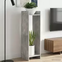 Augalų stovas su lentyna 2 pcs Betono Pilka 30 x 30 x 100 cm