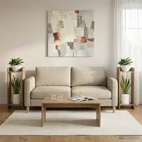Augalų stovas su lentyna 2 pcs Amatinė Ąžuolas 30 x 30 x 80 cm