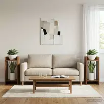 Augalų stovas su lentyna 2 pcs Senas medis 30 x 30 x 60 cm