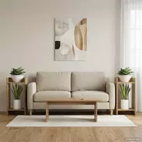 Augalų stovas su lentyna 2 pcs Amatinė Ąžuolas 30 x 30 x 60 cm