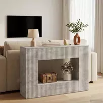Konsolinis stalas Dryžuotas Betono Pilka 101 x 29 x 74 cm