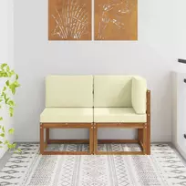 Lauko vidurinė ir kampinė sofa su pagalve 2 Vienetas