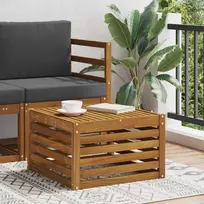 Lauko stalas Kietos akacijos mediena Natūrali 59 x 59 x 37 cm