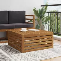 Lauko stalas Kietos akacijos mediena Natūrali 79 x 79 x 37 cm