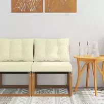 Lauko vidurinė sofa Kietas akacijos medis ir tekstilenas