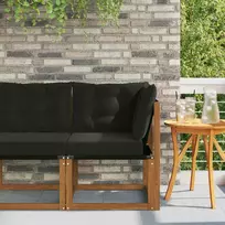 Lauko kampinė sofa Kietas akacijos medis ir tekstilenas