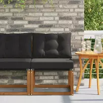 Lauko vidurinė sofa Kietas akacijos medis ir tekstilenas