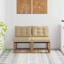 2 Vienetas Lauko vidurinė sofa