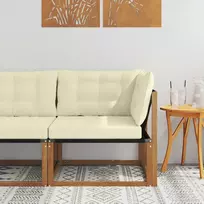 Lauko kampinė sofa Kietasis akacijos medis ir Textilene