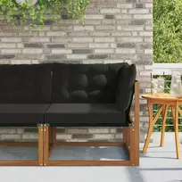 Lauko kampinė sofa Kietasis akacijos medis ir Textilene