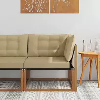Lauko kampinė sofa Kietasis akacijos medis ir Textilene