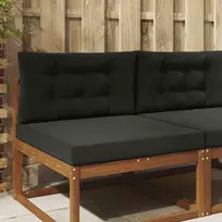 Lauko sofa pagalvėlė 2 pcs Juodas Poliesteris