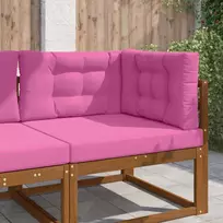 Lauko sofa pagalvėlė 3 pcs Rožinė Poliesteris