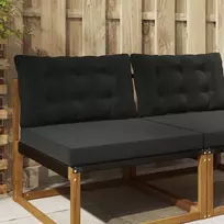 Lauko sofa pagalvėlė 2 pcs Juodas Poliesteris
