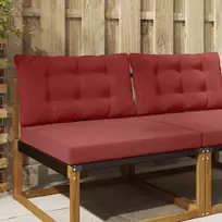 Lauko sofa pagalvėlė 2 pcs Vyno raudonumo Poliesteris