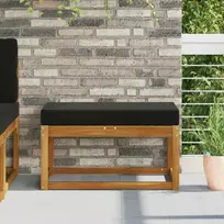 Lauko Sėdimosios Pagalvė Juodas 80 x 40 x 8 cm 100% poliesteris