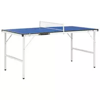 1,5 m stalo teniso stalas su tinklu, 152x76x66 cm, mėlynas