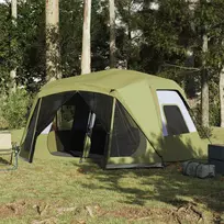 Šeimos palapinė, žalia, 10 vietų, atspari vandeniui