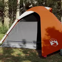 Stovyklavimo palapinė, oranžinė, trivietė, kupolinė