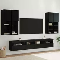 TV sieninės spintos komplektas su LED apšvietimu su LED 7 pcs