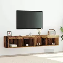 TV spintelių komplektas 2 pcs Sena mediena 80 x 30 x 30 cm