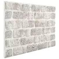 Sienų plokštės 10 pcs Šviesiai pilka 100 x 50 cm EPS putos