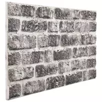 Sienų plokštės 10 pcs Tamsiai pilka ir balta 100 x 50 cm