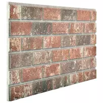 Sienų plokštės 10 pcs Tamsiai Ruda ir Pilka 100 x 50 cm