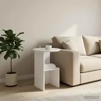 Šoninis stalas Balta Ø 39,5 x 55 cm Apdirbta mediena