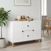 Televizoriaus spintelė Itin blizgi balta 89 x 34,5 x 60 cm