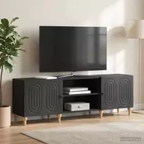 Televizoriaus spintelė Juoda 150 x 31 x 50 cm Apdirbta mediena