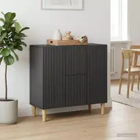 Kabalas su stalčių Juoda 89 x 34,5 x 60 cm Apdirbta mediena