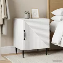 Šalia lovos spintelė 2 pcs Balta 43 x 34,5 x 50 cm